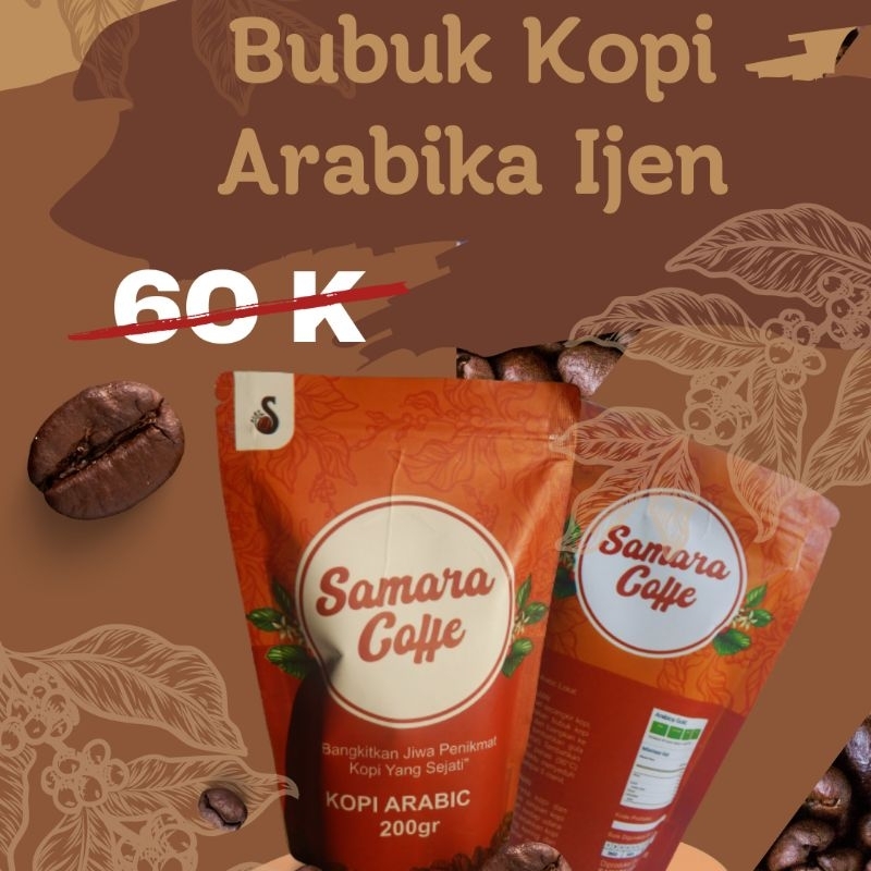 

Biji/Bubuk Kopi Arabica dan Robusta Ijen Raung 200gr