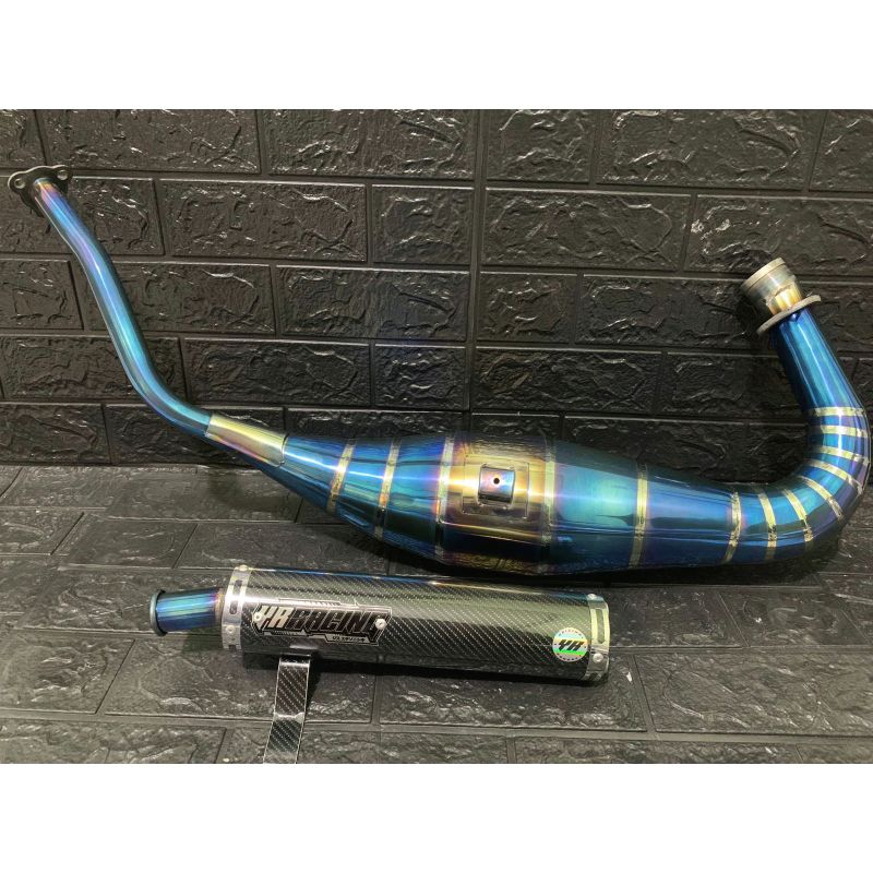 Knalpot Ninja 150 SS R RR Original YR RACING (BS02) Bluemoon Standar Non Kobra , Kobra Step Standar,