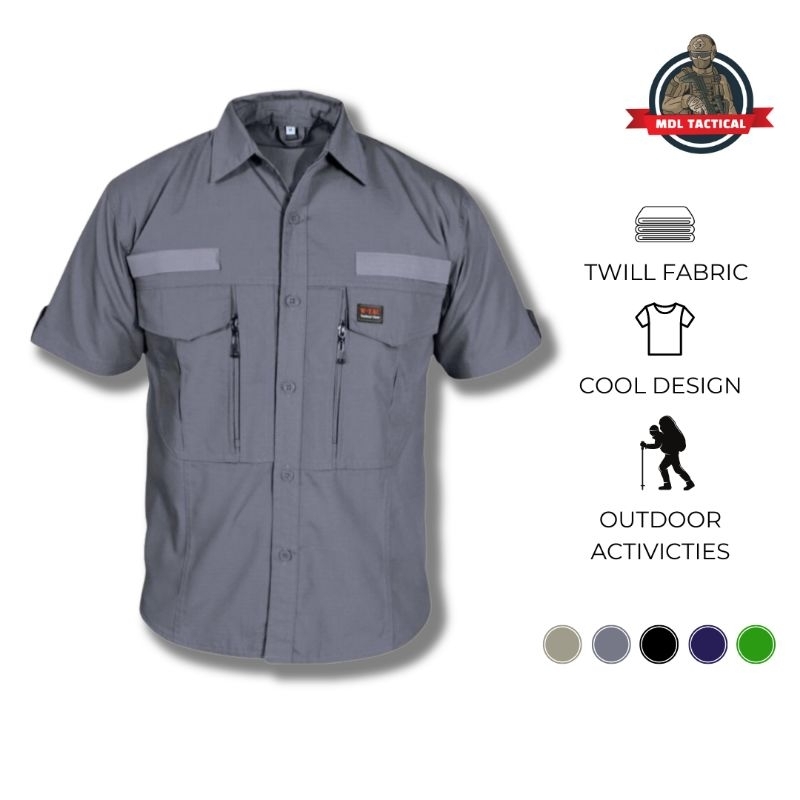 Kemeja Tactical Pria Lengan Pendek Wtac / Kemeja polos PDL 511 Wtac