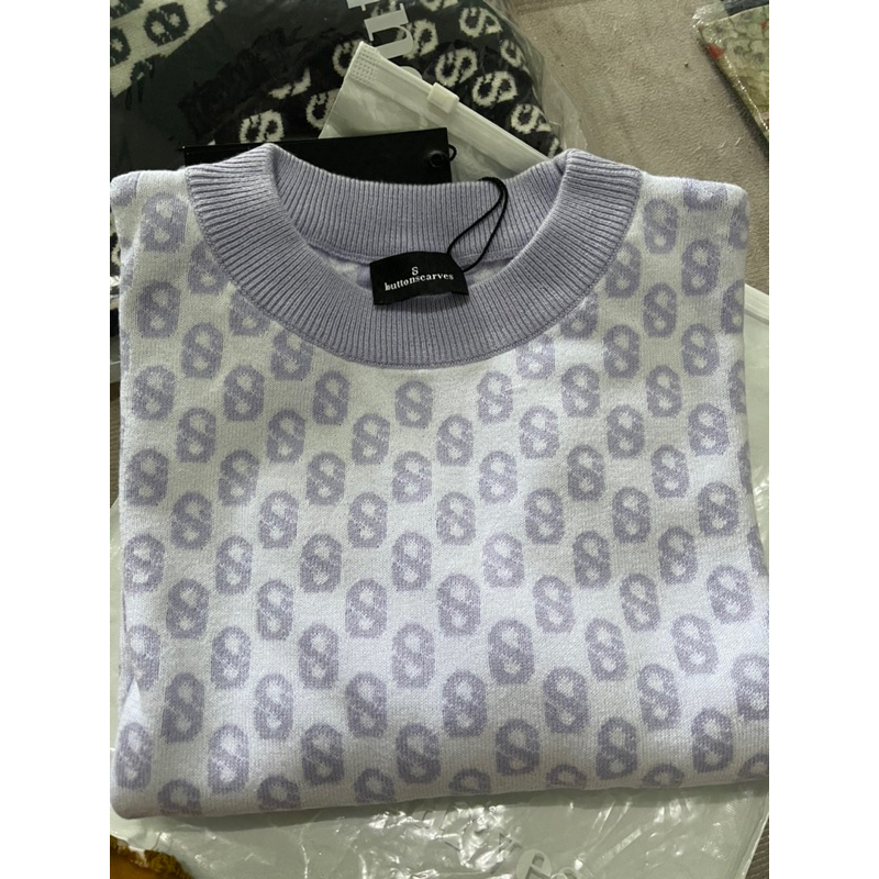 AS IS BUTTONSCARVES MONOGRAM SWEATER CARDIGAN KIDS