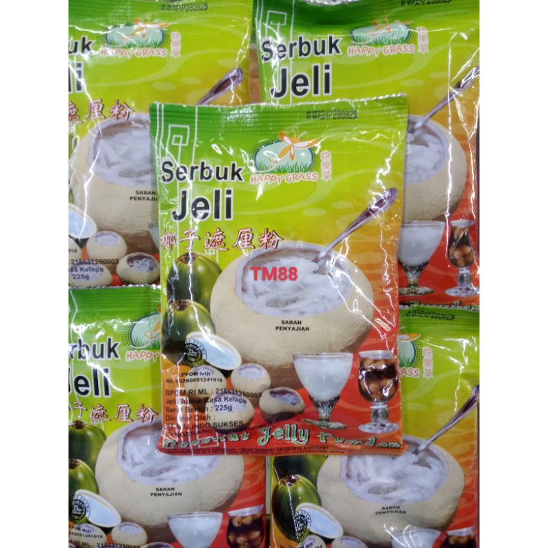 JELI BUBUK RASA KELAPA/COCONUT JELLY POWDER HAPPY GRASS