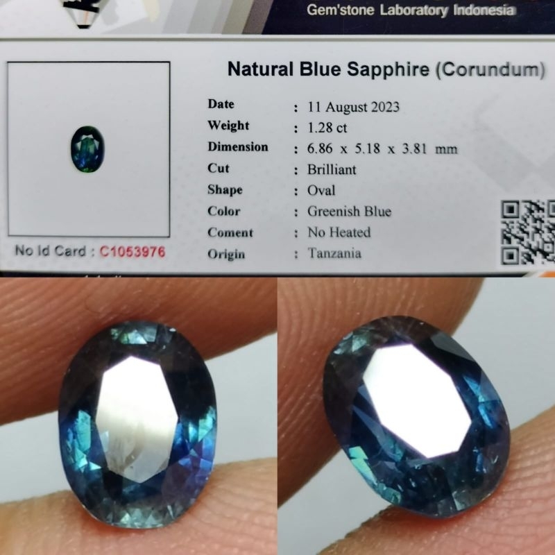 Natural Blue Sapphire No Heated Tanzania