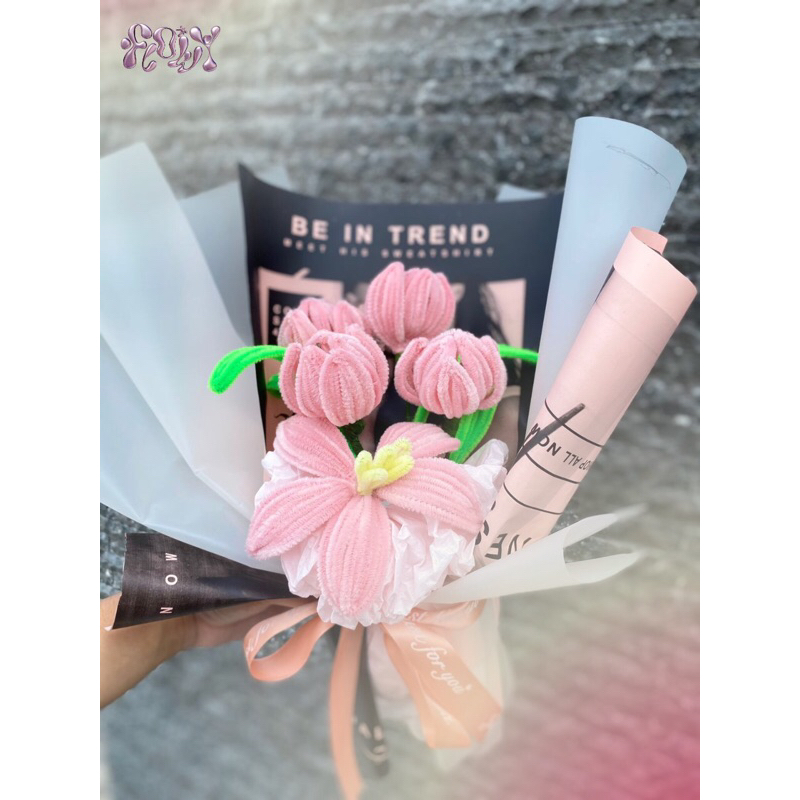Pinkby Bouquet (Pipe Cleaner bouquet)