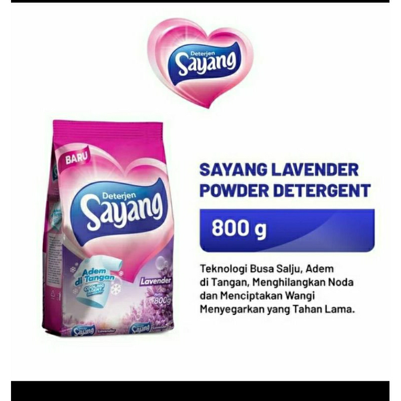 detergen bubuk SAYANG  800 gram