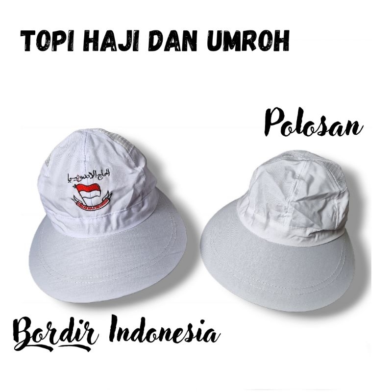 JF COLLECTION Topi Umroh dan Haji Dewasa Model Topi Caddy Golf