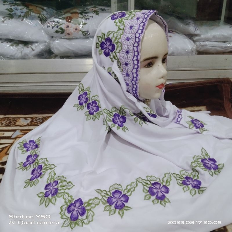 Mukena polino anak sd terusan