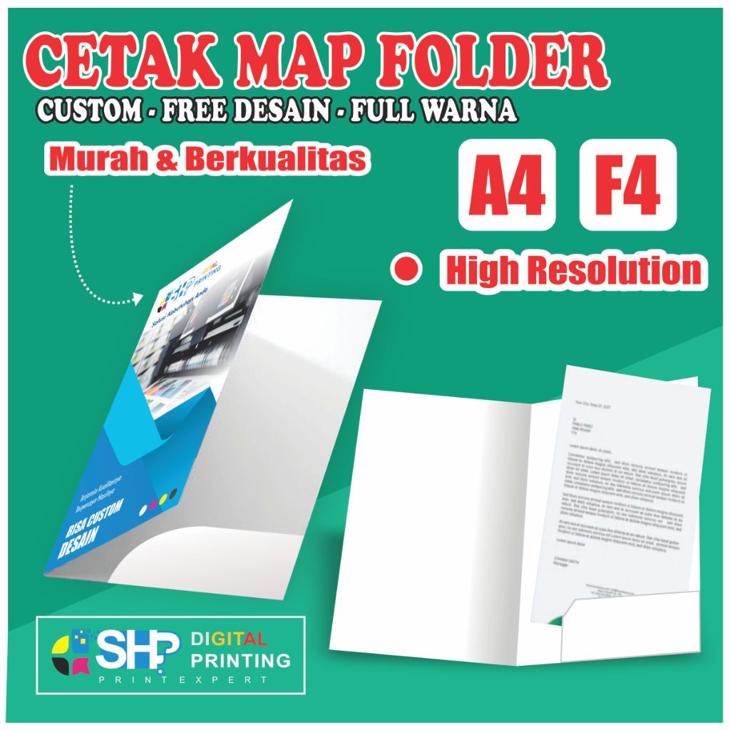 Cetak Map Folder F4 A4 / Map Sekolah, Kantor Map Custom
