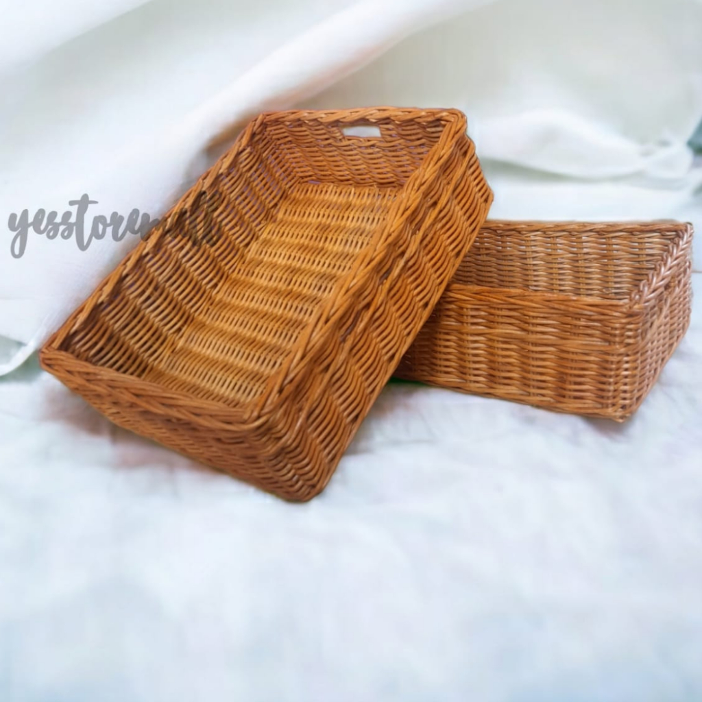 keranjang rotan nampan besar persegi panjang wadah aqua tempat hantaran seserahan pernikahan