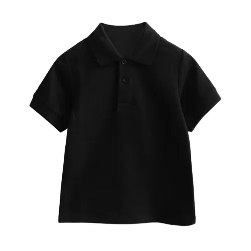 Kaos Polos Kerah Polo Hitam / Usia 1-12 Tahun / Atasan Anak Polos Unisex