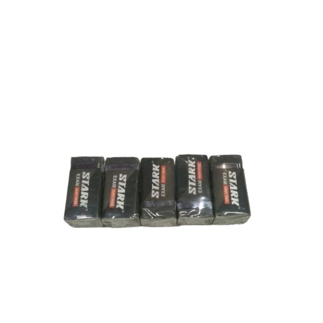 

5 PCS Penghapus Stark Hitam/Putih - Penghapus Pensil
