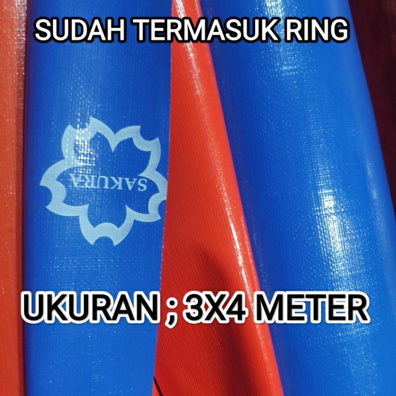 TERPAL PLASTIK  A12 SAKURA 3x4 METER | TERPAL 3X4 METER A12