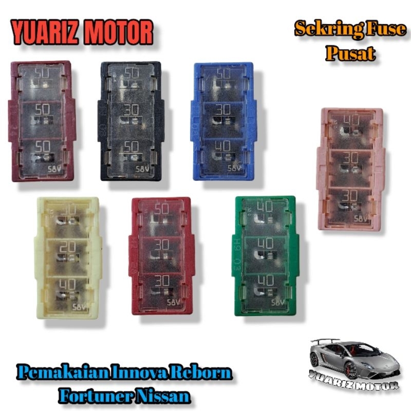 Fuse Sekring Pusat Deret 3 mobil Original /Sekring Fuse Pusat Innova Reborn Fortuner Nissan Original