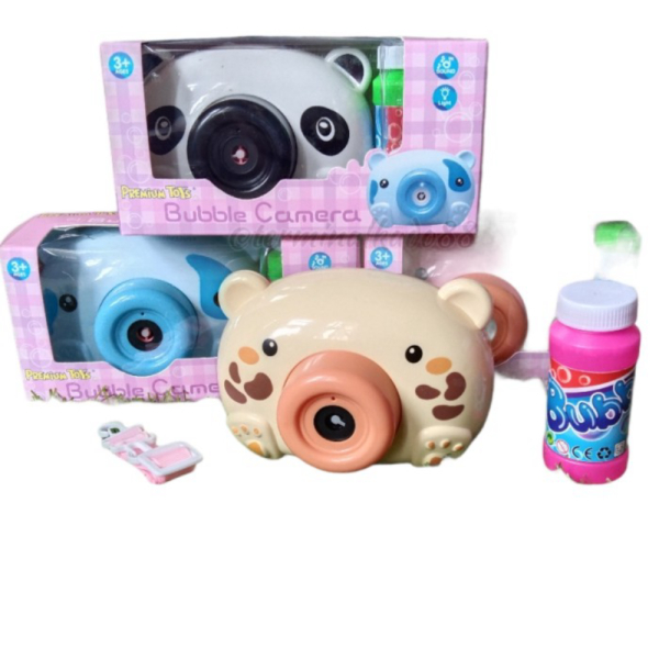 Unik MAINAN ANAK BUBBLE CAMERA GELEMBUNG SABUN KAMERA ELEKTRIK PREMIUM - HITAM PUTIH Berkualitas