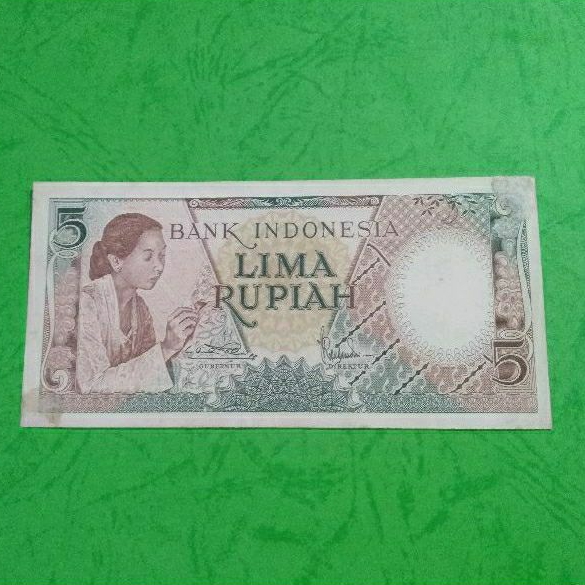 Uang kertas 5 Rupiah 1958