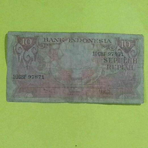 10 Rupiah 1959 VF Asli