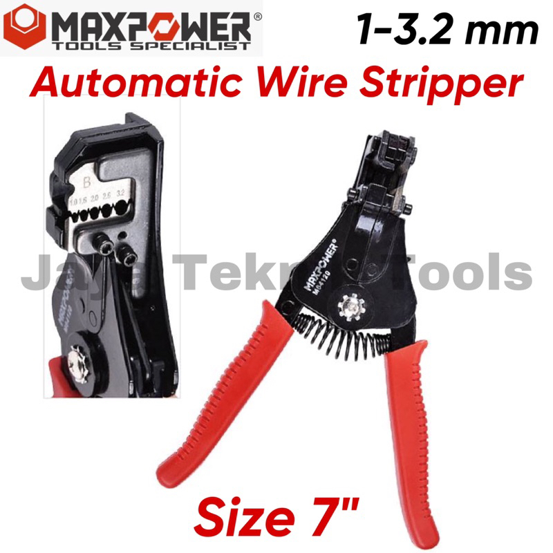 Tang Kupas Kabel Wire Stripper 7" 175mm Maxpower Otomatis Automatic