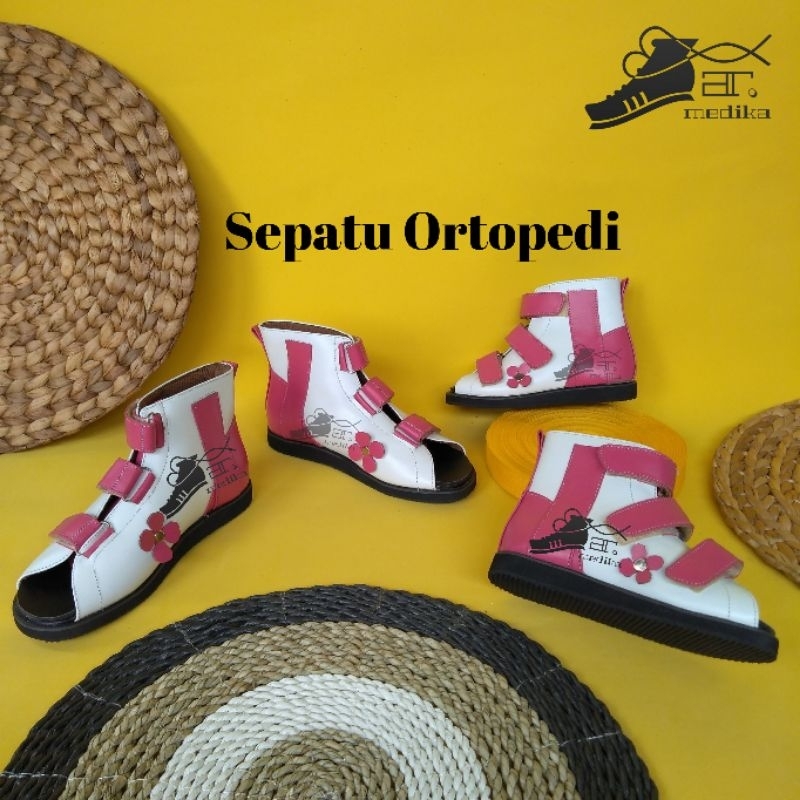 Sepatu Ortopedi Kaki Datar / Flat Foot / Bengkok / Jinjit / Latihan Berdiri dan Jalan