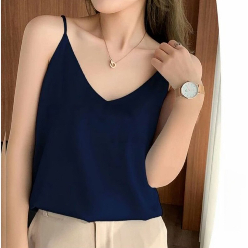 Tanktop wanita korea elegan/tank top dalam blazer V neck/ tanktop wanita simple