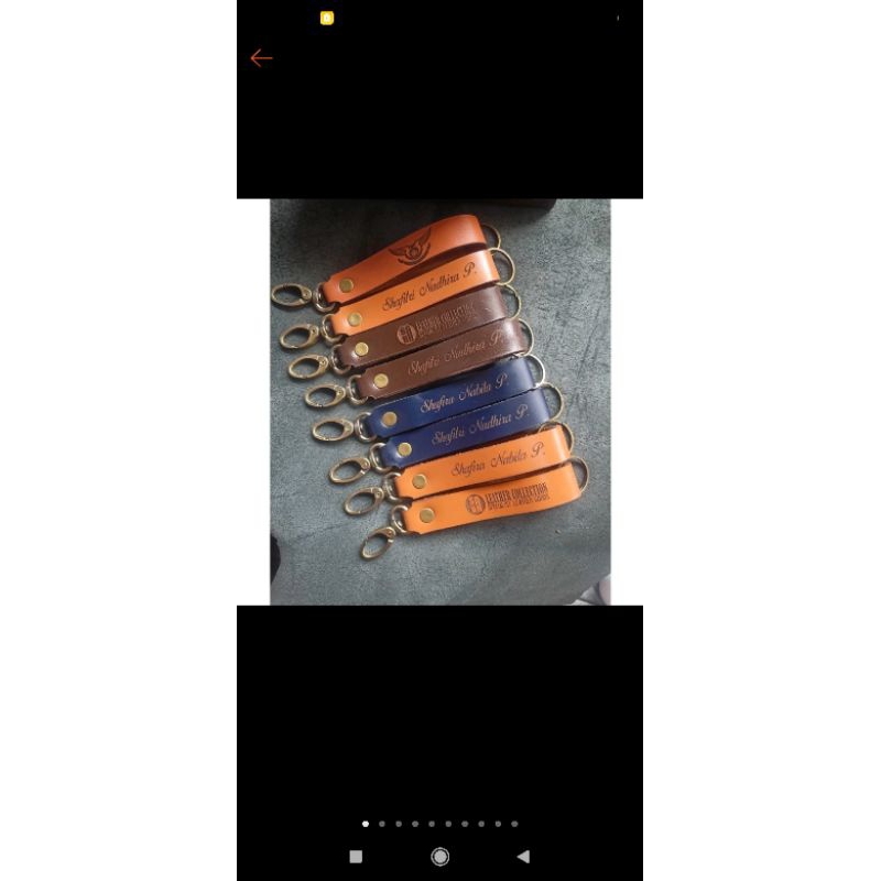 gantung kunci kulit custom