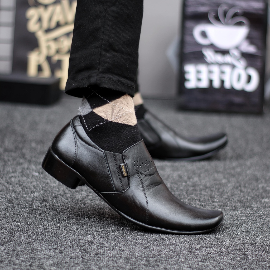 Sepatu Pantofel Pria Kulit Asli Pentopel Cowok Keren Kekinian Fantopel Kerja Pesta Kondangan Terbaru