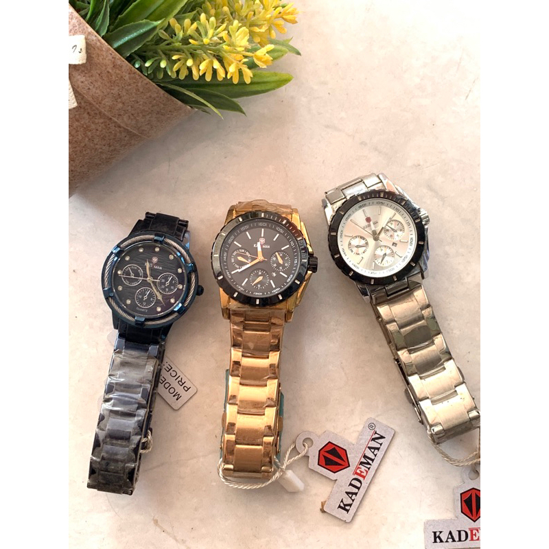 Jam Tangan Rantai Pria Wanita Stainless Stell Kademan