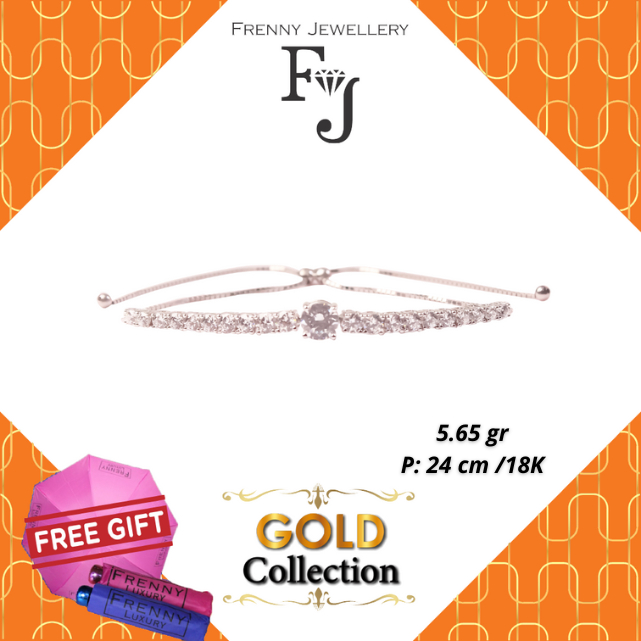 Gelang Emas White Gold Serut L-String 18K HG 2586 EC