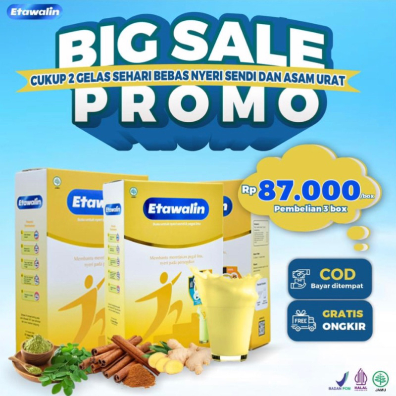 

PROMO Susu ETAWALIN free gluten Solusi Nyeri Sendi Asam Urat Rematik Nyeri Punggung