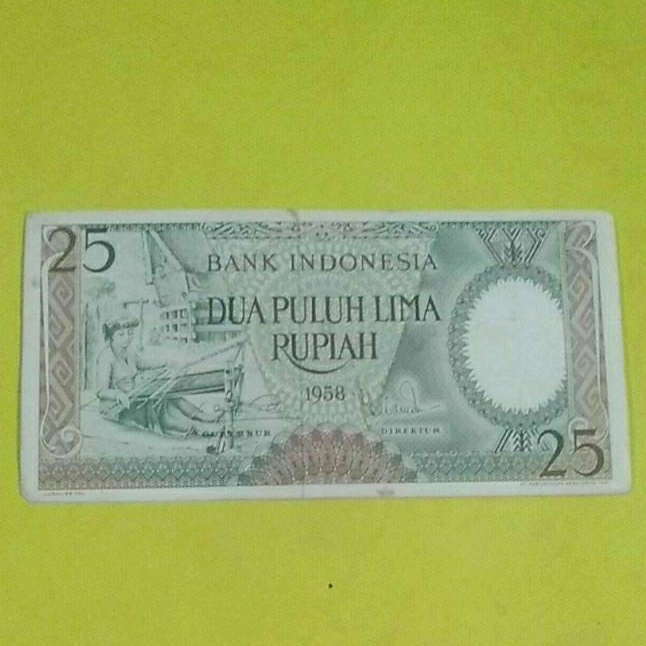 25 Rupiah 1958 Asli VF