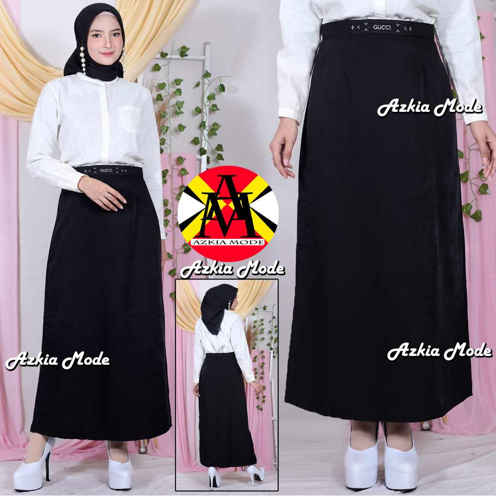 Rok - Rok line A hitam - Rok kerja wanita - Rok model A - Rok jumbo - Rok terbaru 2025 - Rok hitam