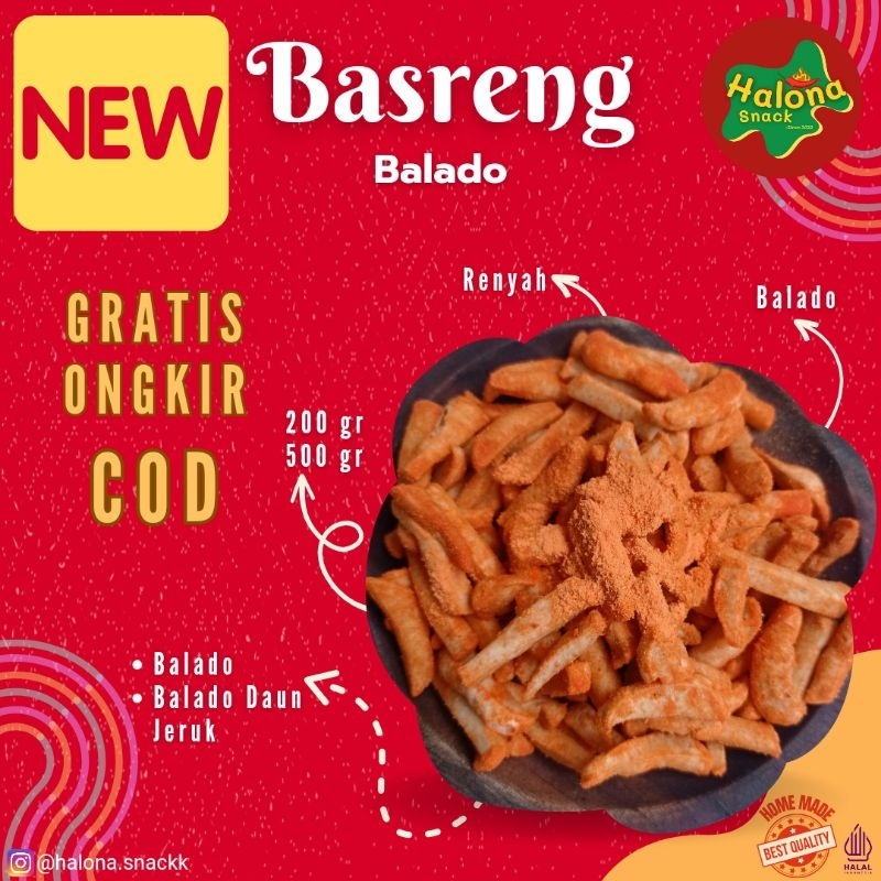 

stik basreng rasa balado 200-500 gram