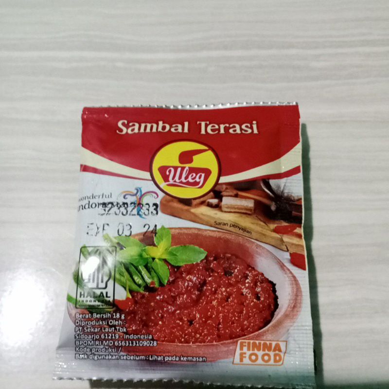 

Sambal terasi 18 gr