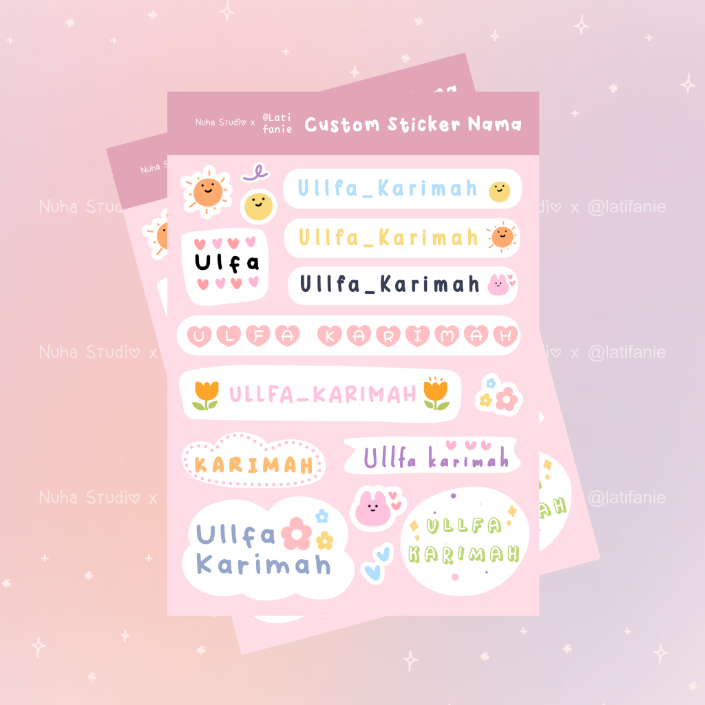 

Custom Sticker Nama by latifanie