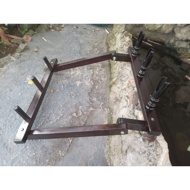 Pion/kanco Antik untuk dudukan/standar/jagrak  joran timbang/ningnong kayu set3 fullset ada dudukan 
