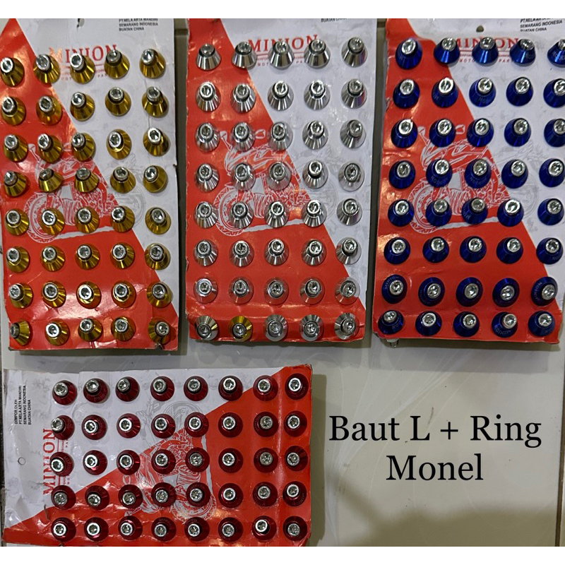 Baut L Monel + Ring Monel Variasi  L 10