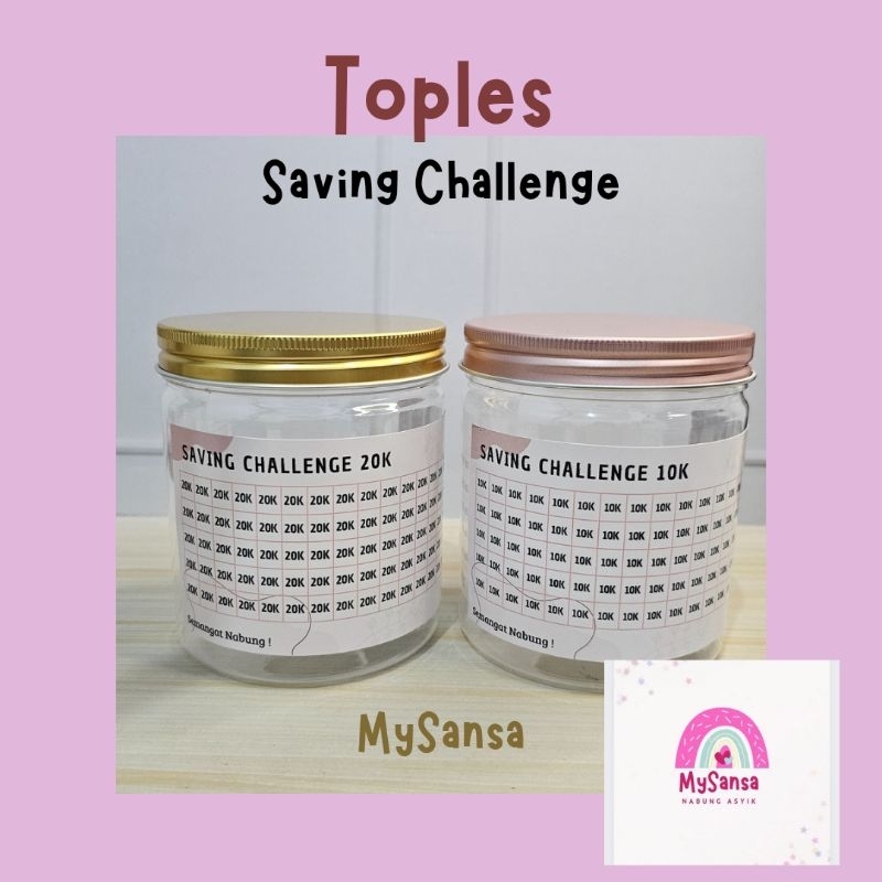 Toples nabung saving challenge jar