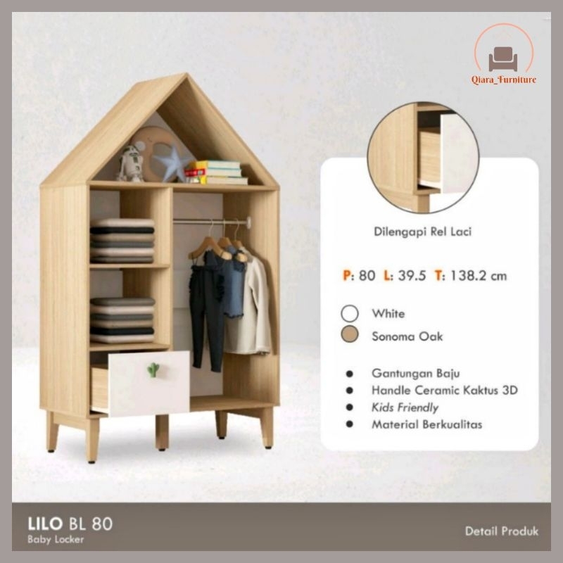 Lemari anak - LILO BL 80 - Cubic