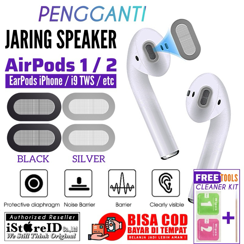 [COD] (Free: Tools + Sticker) Stiker Jaring Speaker AirPods 1 / 2 EarPods iPhone i9TWS Anti Debu Pen