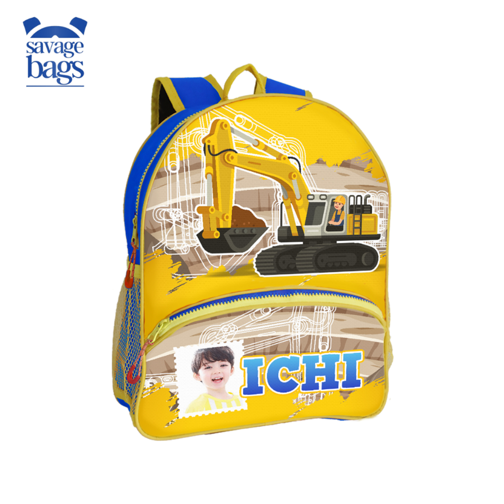 Custom Tas Anak - Tas Anak PAUD / Tas Anak TK - EXCAVATOR 2