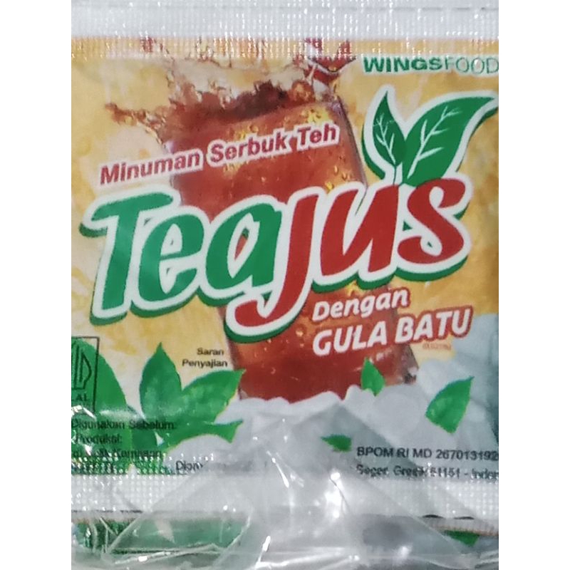 

Teajus minuman ringan 7 gr 1 pack @ 60 sc all variant