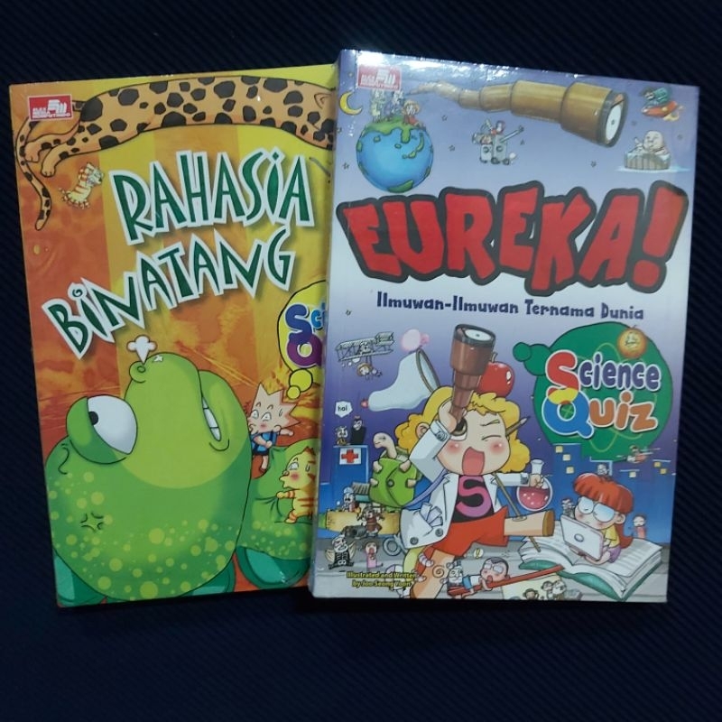 Buku Original • Educomics Seri Science Quiz - Rahasia Binatang / Ilmuwan Ternama Di Dunia / Cerita A