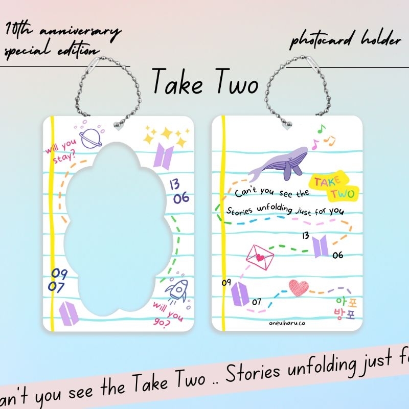 Take Two Photocard Holder / Acrylic Photocard Holder / Cahol BTS / Cahol Kpop / Acrylic Holder Kpop
