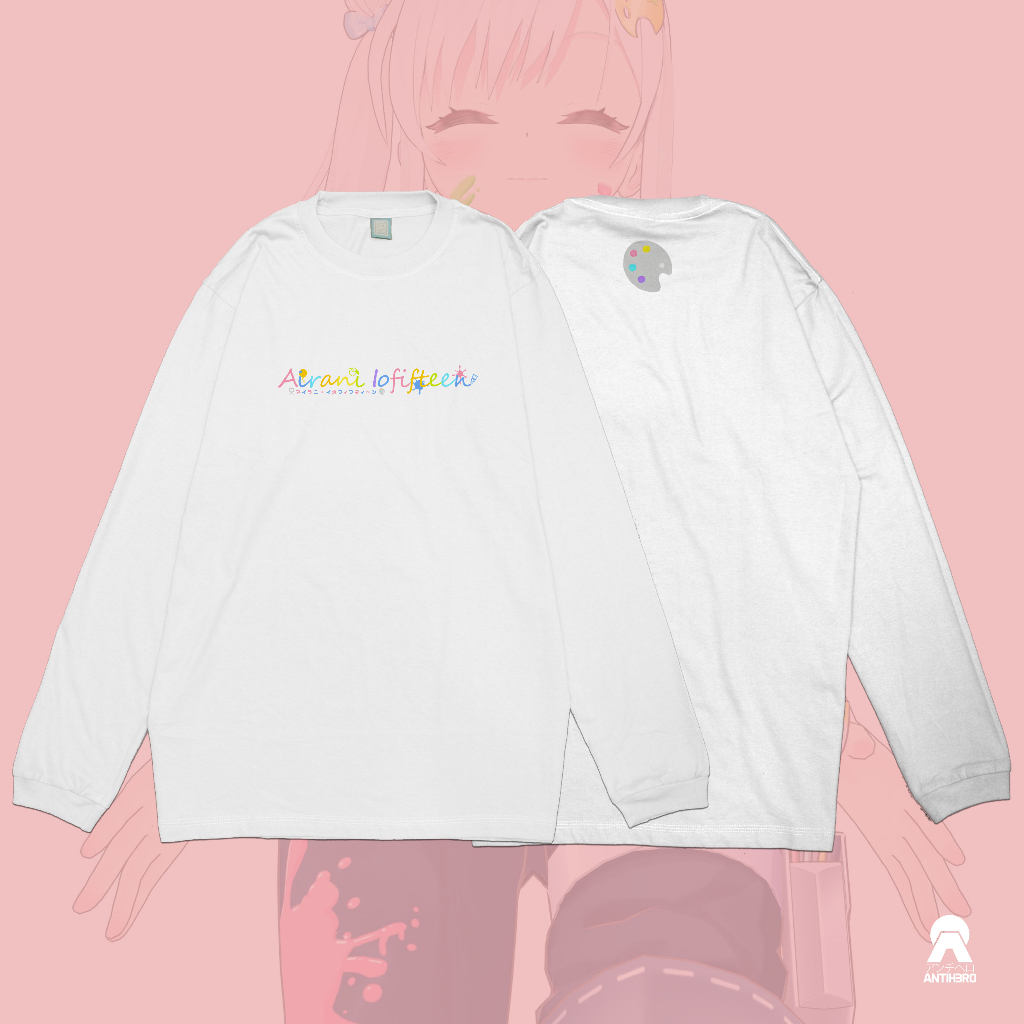 Longsleeve Airani Iofifteen Area 15 Yopi Holo ID Hololive Indonesia Kaos Anime Vtuber T-Shirt Antihe
