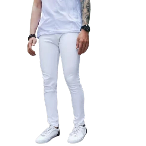 celana panjang jeans pensil putih pria celana jeans sobek putih polos pria