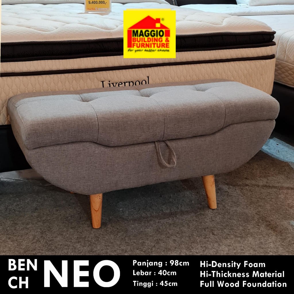 BENCH BOX KASUR - BENCH KASUR - KURSI DEPAN KASUR - KURSI DUDUK - SOFA MINIMALIS - NEO