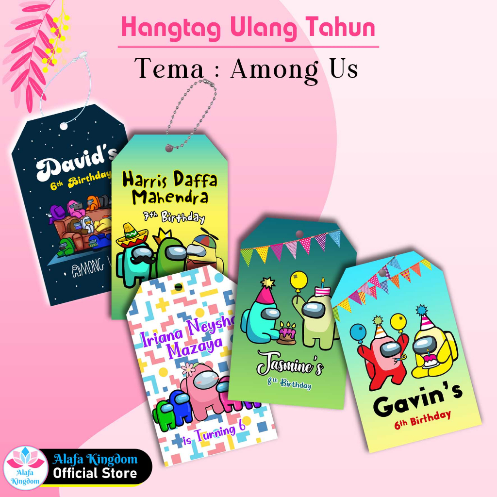 

Alafakingdom 8 Pcs Hangtag Ultah Birthday Ulang Tahun Among Us