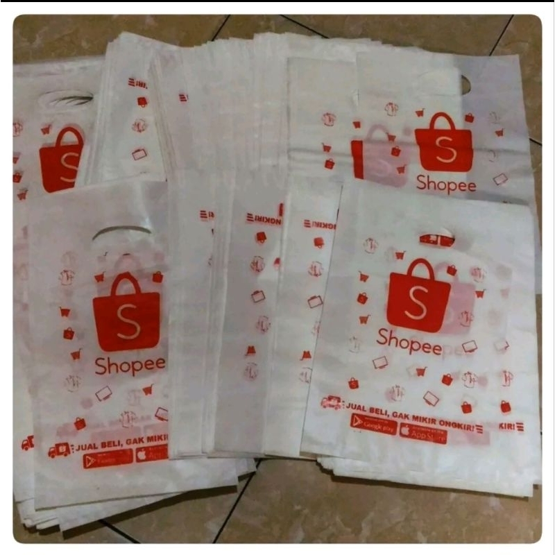 

Plastik Kemasan Packing Bungkus Shopee Sablon 20 x 30 cm Putih Tebal