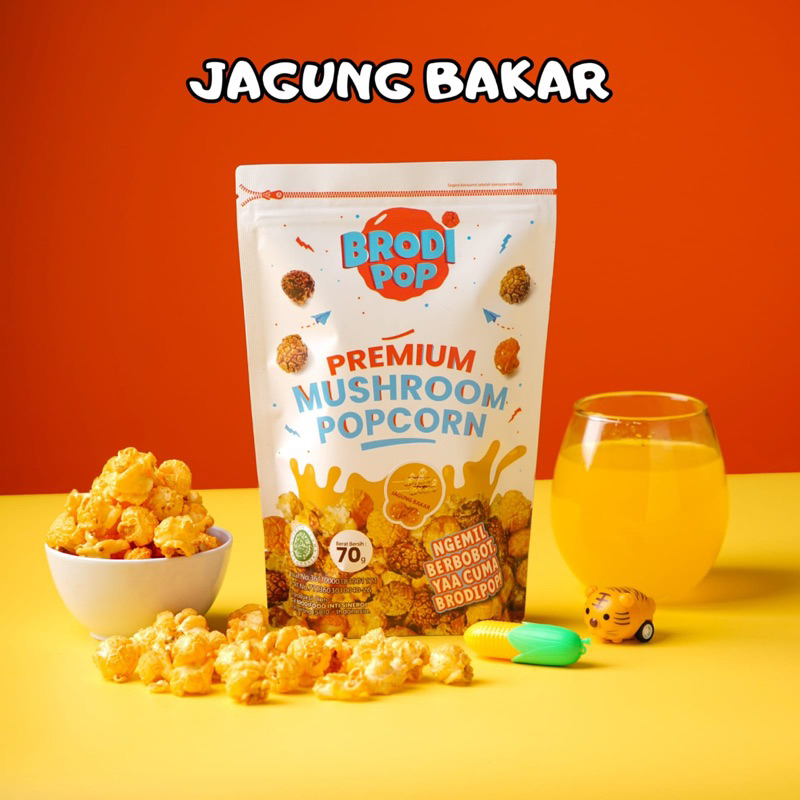 

BRODIPOP-Popcorn Mushroom-Jagung Bakar-Pouch 70g