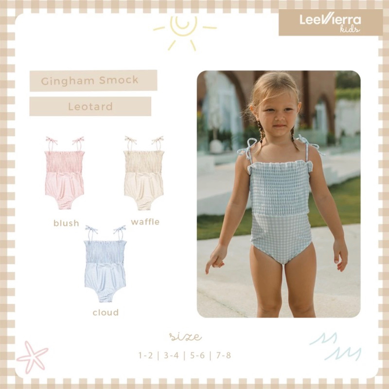 [BRAND NEW] Lee Vierra Kids Gingham Smock Leotard