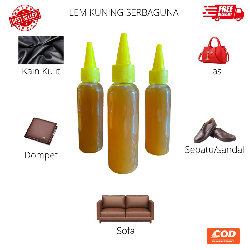 

Lem Sepatu Sendal super kuat/lem kuning kuat dan tahan lama isi 100ml