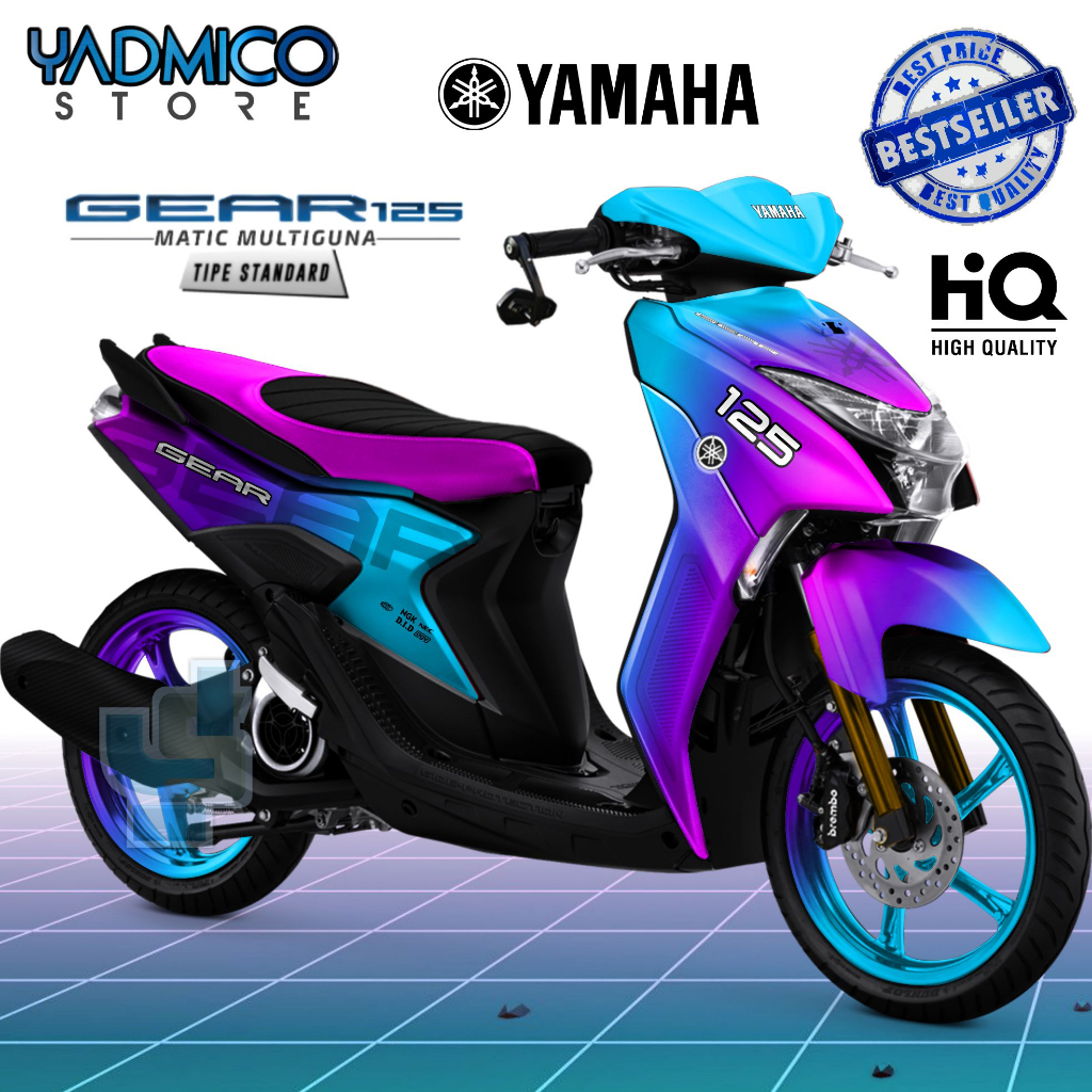 Decal Mio Gear 125 - Stiker Motor Mio Gear Full Body - Decal Hologram Mio Gear 125 Full Body - Strip